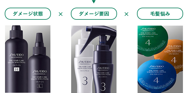 ダメージ状態×ダメージ要因×毛髪悩み